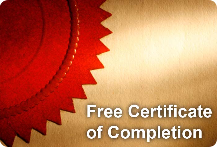 Free Certificate of Completion